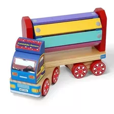 Brinquedo Lúdico Montessori Caminhão Sonoro