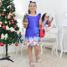 Vestido De Menina Natal + Bolsa E Arvore De Montar