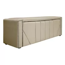 Calçadeira Baú Solteiro Minsk P02 90 Cm Para Cama Box Corano