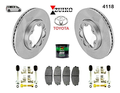 Kit De Discos, Balatas Y Seguros Para Toyota Hiace  Foto 2