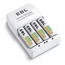 Ebl Baterias Recargables Aa 2000 Mah (paquete De 4) Y Cargad