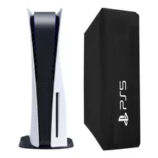 Capa Skin Para Ps5 Vertical - Preta - Econômica 