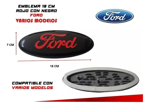 Kit De Emblemas Ford Ranger Varios Modelos Rojo/negro 18 Cm  Foto 3