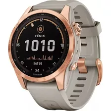 Relógio Garmin Fênix 7s Solar Smartwatch Rose Gold 010-02539 Cor Da Pulseira Sand