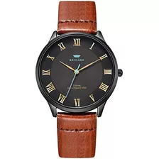 Relojes Para Hombre Clásico Negro Negocios Casual Reloj De P