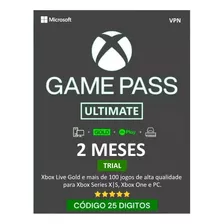 Xbox Game Pass Ultimate 2 Meses Trial - Código 25 Dígitos