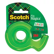 Fita Magica 19mm X 10m 3m Scotch C/ Dispenser Verde