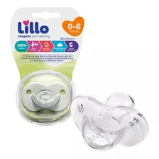 Lillo Soft Calming Chupeta De Silicone Neutra Período De Idade 0 A 6 Meses Cor Transparente 