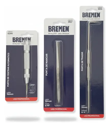 Set 3 Puntas De Trazar Marcar Y Centrar Automatico Bremen 10 Cm