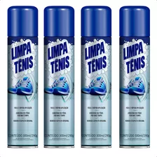 Kit 4 Limpa Tênis Petroplus Premium Espuma Limpeza Rápida