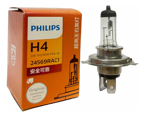 Foco Halgeno Philips Oem Camiones 24569 Rac1 H4 24v 100/90w Foto 4