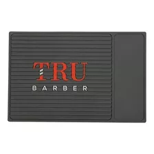 Tru Barber Organizer Mat Alfombra Barberia Gris Y Rojo Chica