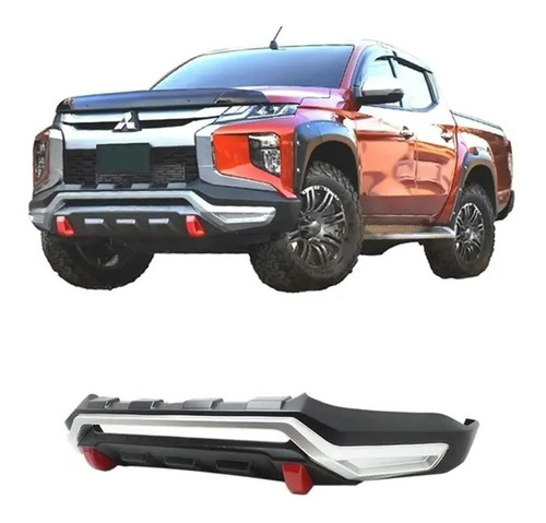 Bumper Guard Tipo Burrera Mitsubishi L200 2020 2021 2022 Foto 2