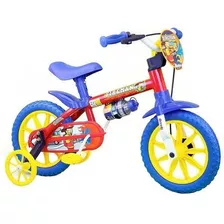 Bicicleta Infantil Nathor Fireman Aro 12 Azul Pra 3 A 5 Anos