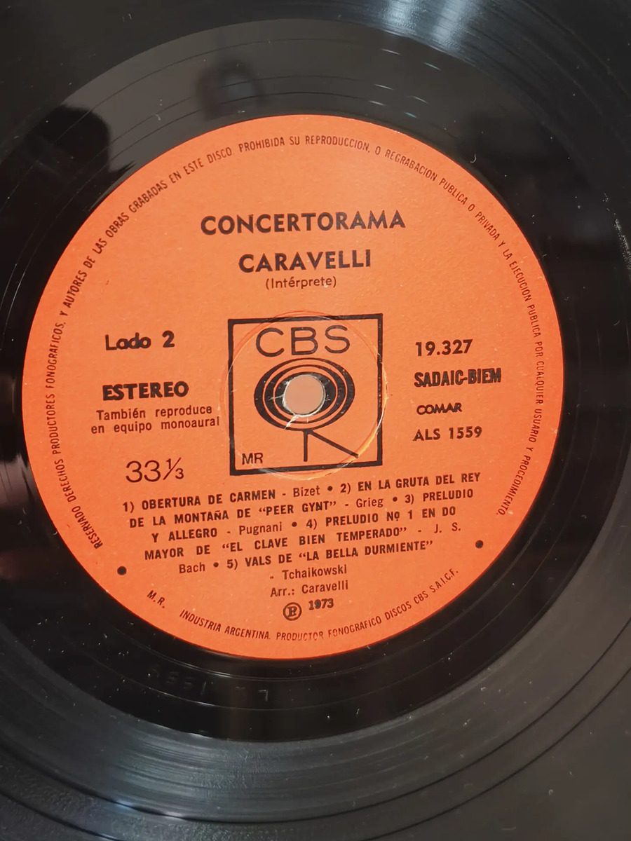 Caravelli - Concertorama - vinilo 1973