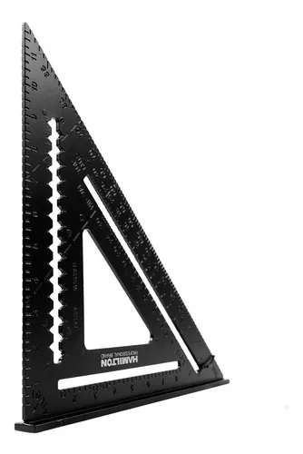 Escuadra Multiangulo Con Sombrero Aluminio 12 Hamilton Ea305 Negro