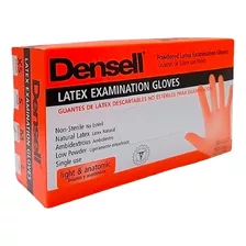 100 Guantes Descartable Densell Látex Exáminar Esteril X4 Un