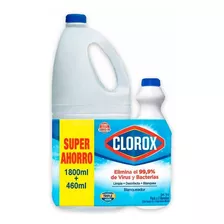 Blanqueador Clorox 1800 Ml + 460 Ml Natural Oferta