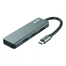 Hub Usb C 6 En 1 Hdmi Usb 3.0 Lector Sd Micro Sd Tipo C Pd