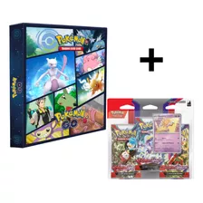 Kit Pasta Fichário Pokémon Com 1 Triplo Cards Cartas Tcg Go