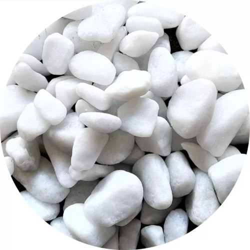 Dolomita 20 Kg  Pedra Marmore Seixo Branco Rolado Nº 2