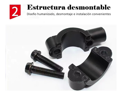 2 Pcs Soportes Bases De Montaje Para Espejo Motocicleta 10mm Foto 4