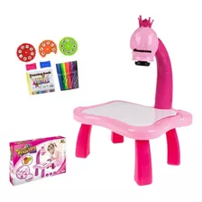 Mesa Com Projetor Criança Desenhar Brinquedo Pintar Menina