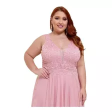 Vestido Longo Madrinha Saia Tule Brilho P Ao Plus Size 54