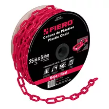 Cadena De Plástico De 5mm Roja Producto Marca Fiero