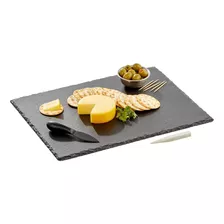 Plato De Pizarra Gourmet Mdesign Slate Stone Para Servir, C.