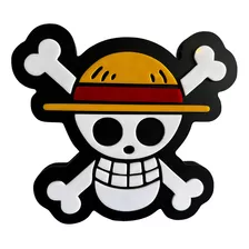 Placa Decorativa One Piece Caveira Luffy Em Pvc Expandido