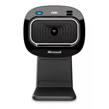 Webcam Microfone Integrado Microsoft Lifecam Hd-3000 Zoom 4x Cor Preto