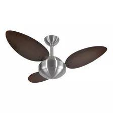 Ventilador De Teto Escovado 1057 Sem Iluminação 3 Pás Mdf