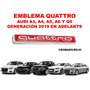 Emblema Quattro Audi A3, A4, A5, A6 Y Q5 Cromado/negro
