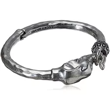 Brazalete De Elefante Plateado De Lucky Brand, 2,38