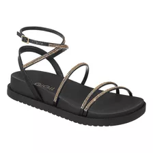 Sandália Feminina Papete Birken Flatform Brilho Strass Gigil