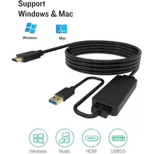 Cable Usb 3.0 O - A Hdmi Mac Os Windows 10/8/7/vista/xp 2 Mt