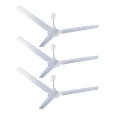 Pack 3 Ventilador Techo Benelux Motor Grande Blanco Tipo Vec