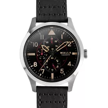 Reloj Hombre Pulsera Walla Timekeeper Steel Black Seiko