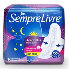 Absorventes Femininos Sempre Livre Adapt Plus Noite E Dia Suave Com Abas 8 U