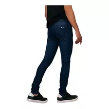 Jeans Hombre Chupin Azul Elastizado Pantalon Jean Localizado