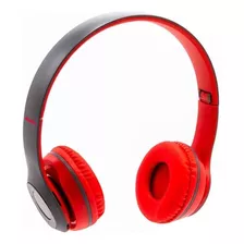 Audífonos Bluetooth Kolke Con Micrófono Radio Fm Recargables Color Rojo