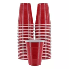 Vaso Bicolor Rojo/blanco D 10oz X 50 Unid Desechable