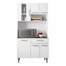 Cozinha Compacta Carol 6 Portas 1 Gaveta Branco - Poliman