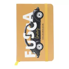 Caderneta Vw Fusca Lovers Fd Amarelo A6 9,5x14cm 96fl