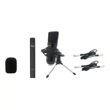 Set 2 Micrófonos Cad Condenser Gxl1800 Sp Grabacion/vivo Xlr Color Negro