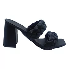 Zapatos Fiesta Taco Alto Sandalias Mujer Cuero