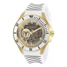 Cruise Men 47mm Stainless Steel Gold Silver+transparent Dial