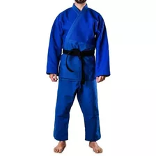 Judogi Shiai Tramado Pesado Azul Uniforme Judo