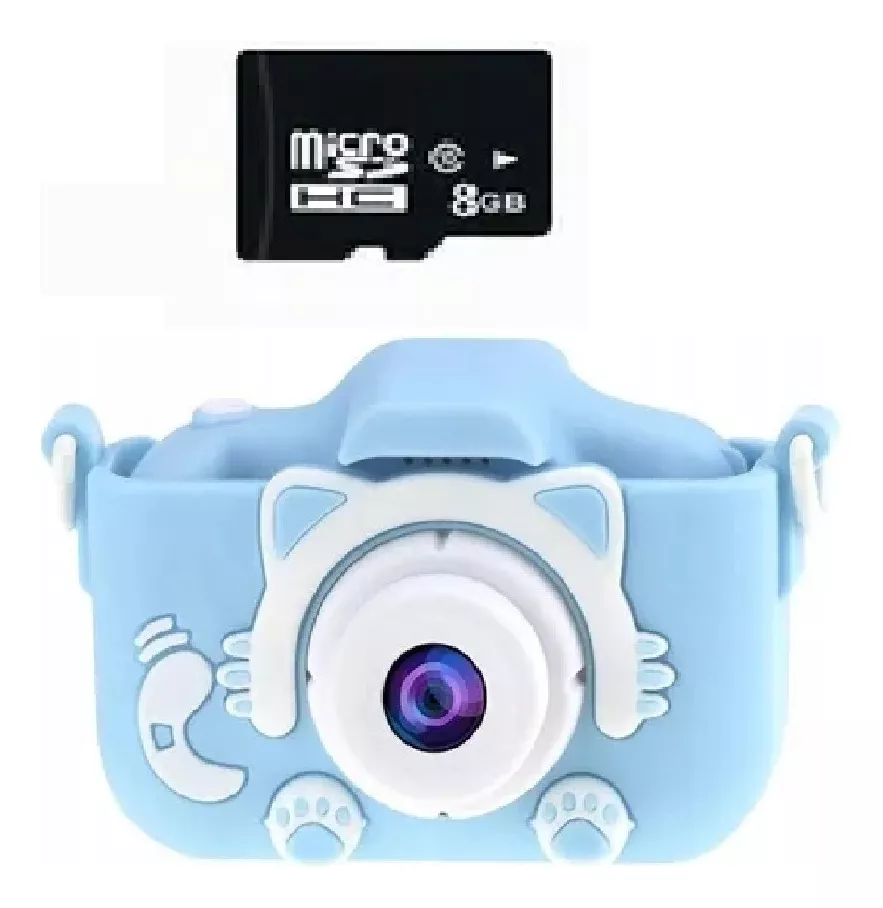 Câmera Infantil Mini Novidade + Capa Cartão Memoria 8gb Nf